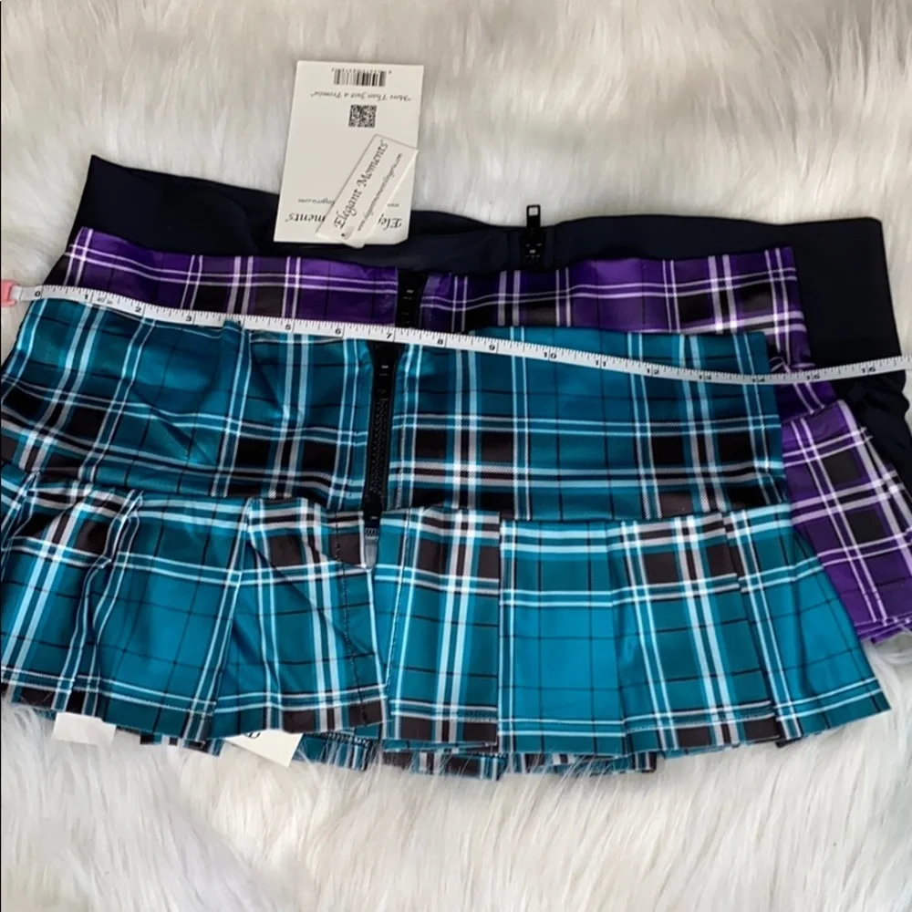 Turquoise Naughty School Girl Pleated Skirt - Picture 4 of 10